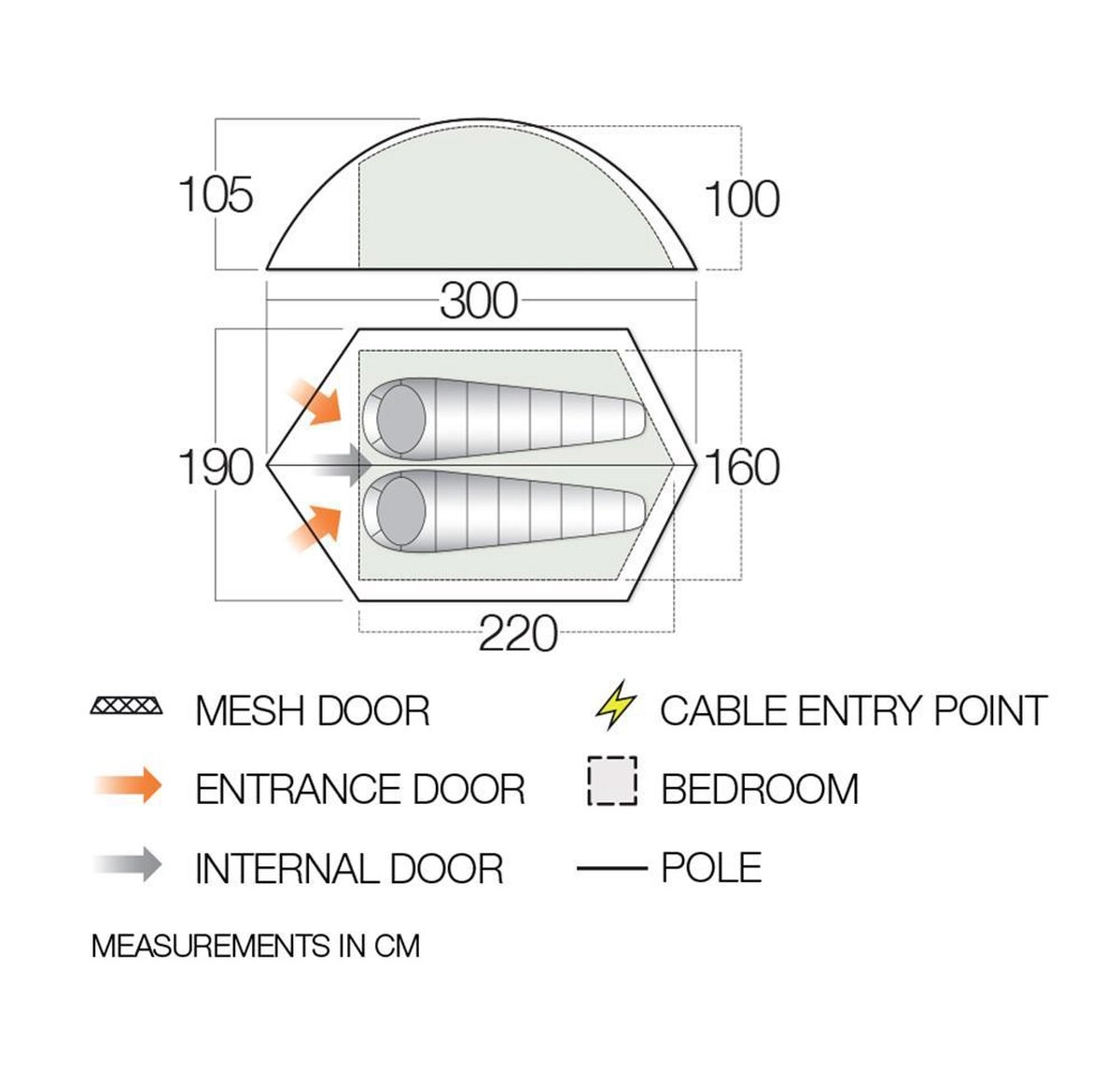 Tent Vango Blade 200 Pamir Green 5 Tent Vango Blade 200 Pamir Green - Afbeelding 5
