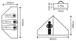 Binnentent Bo-Camp Urban Outdoor Streeterville 3-Personen -Spydercoe Winkel 4472510 06