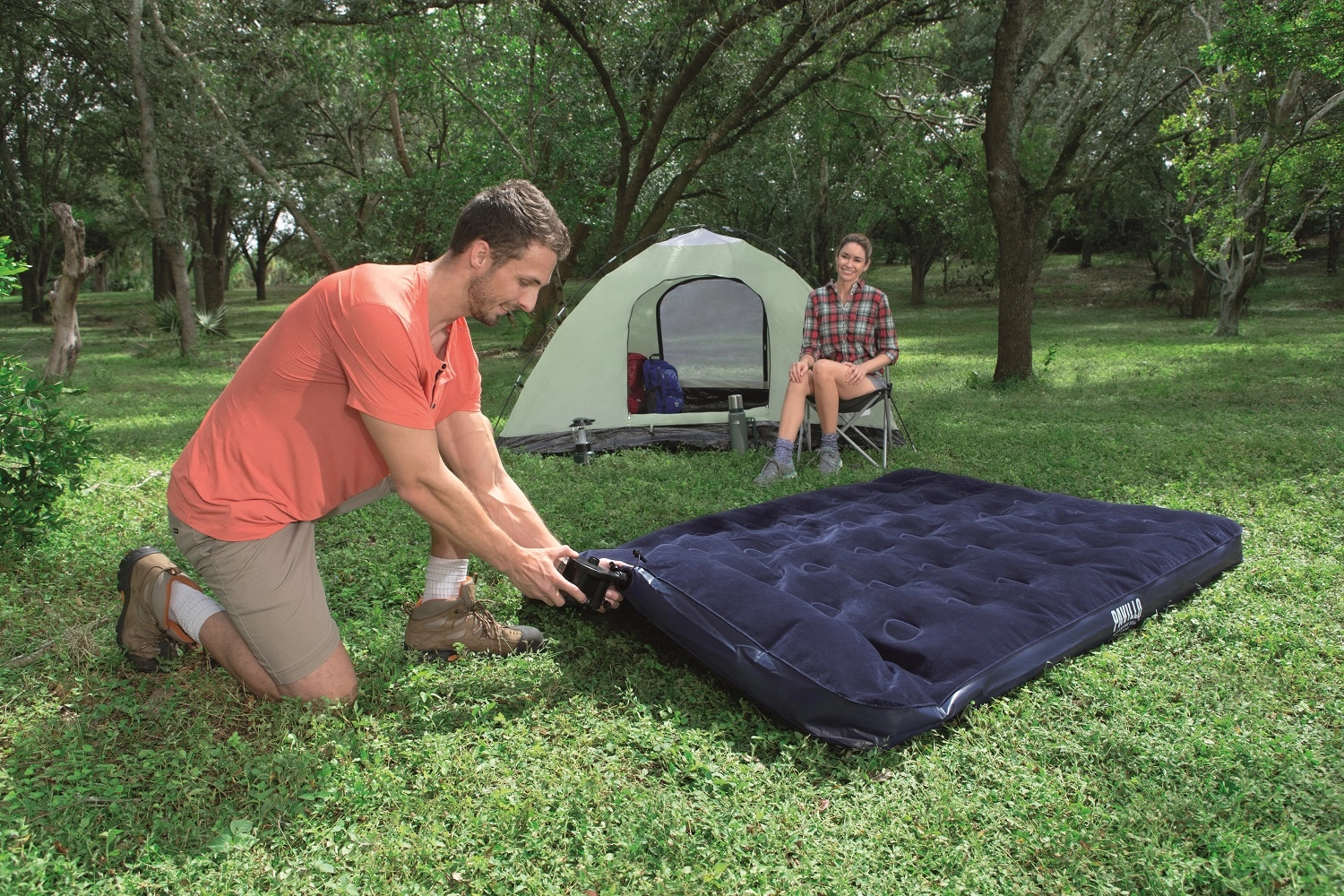 Luchtbed Bestway Flocked Easy Inflate Double 8 Luchtbed Bestway Flocked Easy Inflate Double - Afbeelding 8