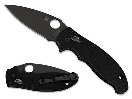 Vouwmes Manix II PE Black Zwart Ball Bearing Lock Spyderco 1 Vouwmes Manix II PE Black Zwart Ball Bearing Lock Spyderco