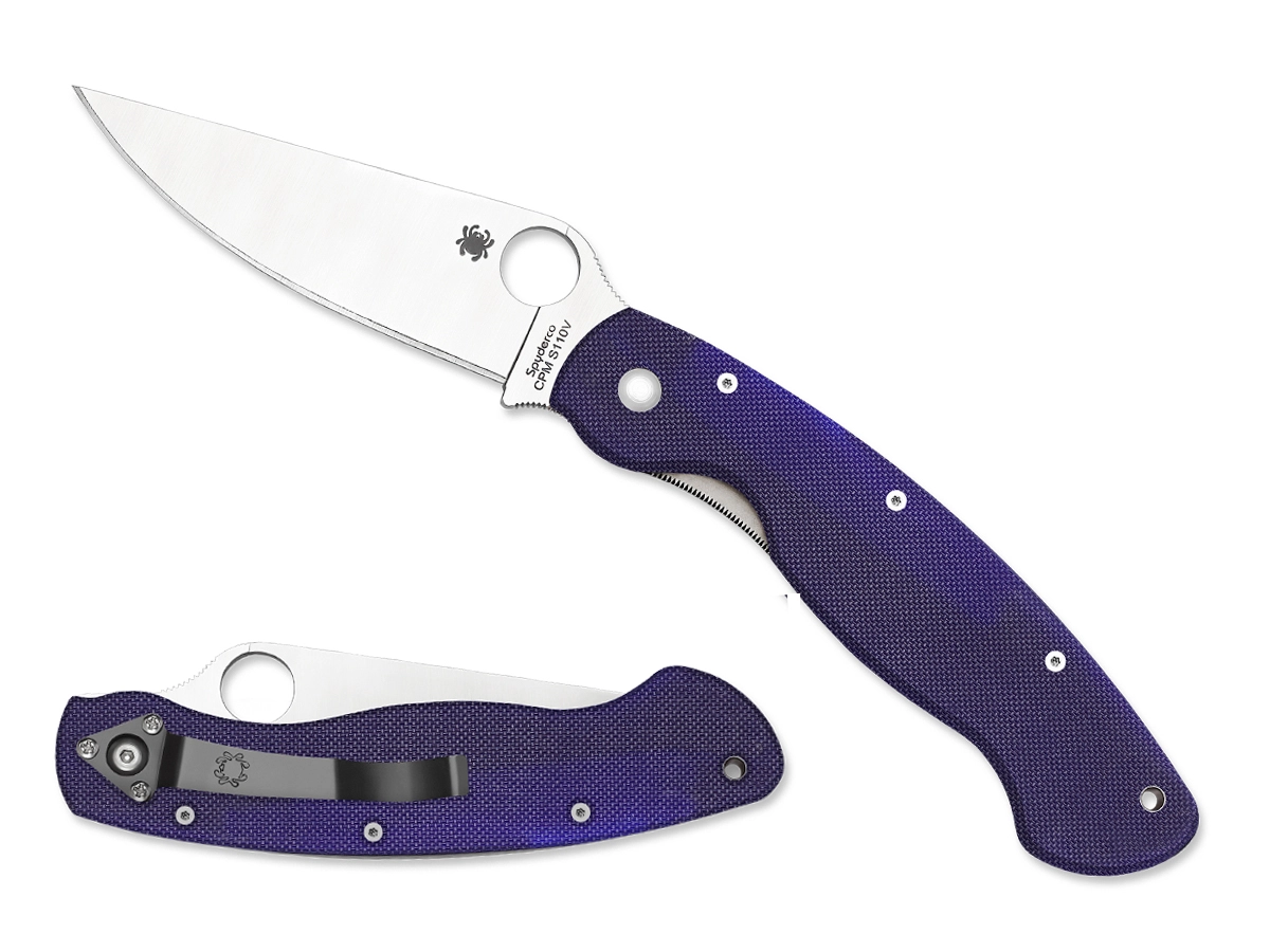 Vouwmes Spyderco Military Blue 1 Vouwmes Spyderco Military Blue