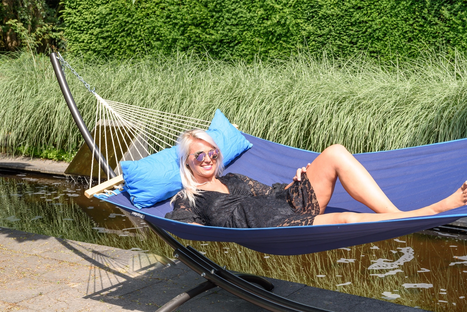 Hangmat Tropilex Double American Blue 4 Hangmat Tropilex Double American Blue - Afbeelding 4