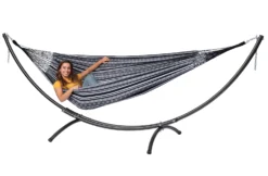 Hangmat Tropilex Double Comfort Black White -Spydercoe Winkel hammock comfort black white 54